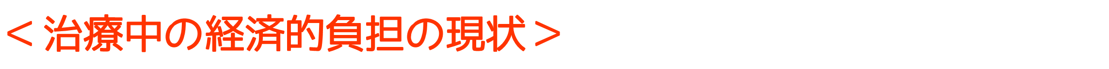 黄色　治療中の経済的負担の現状